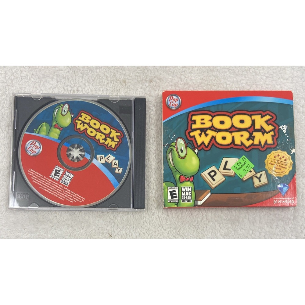 Bookworm Play PC CD ROM WIN MAC VTG 2002 Games Sleeve